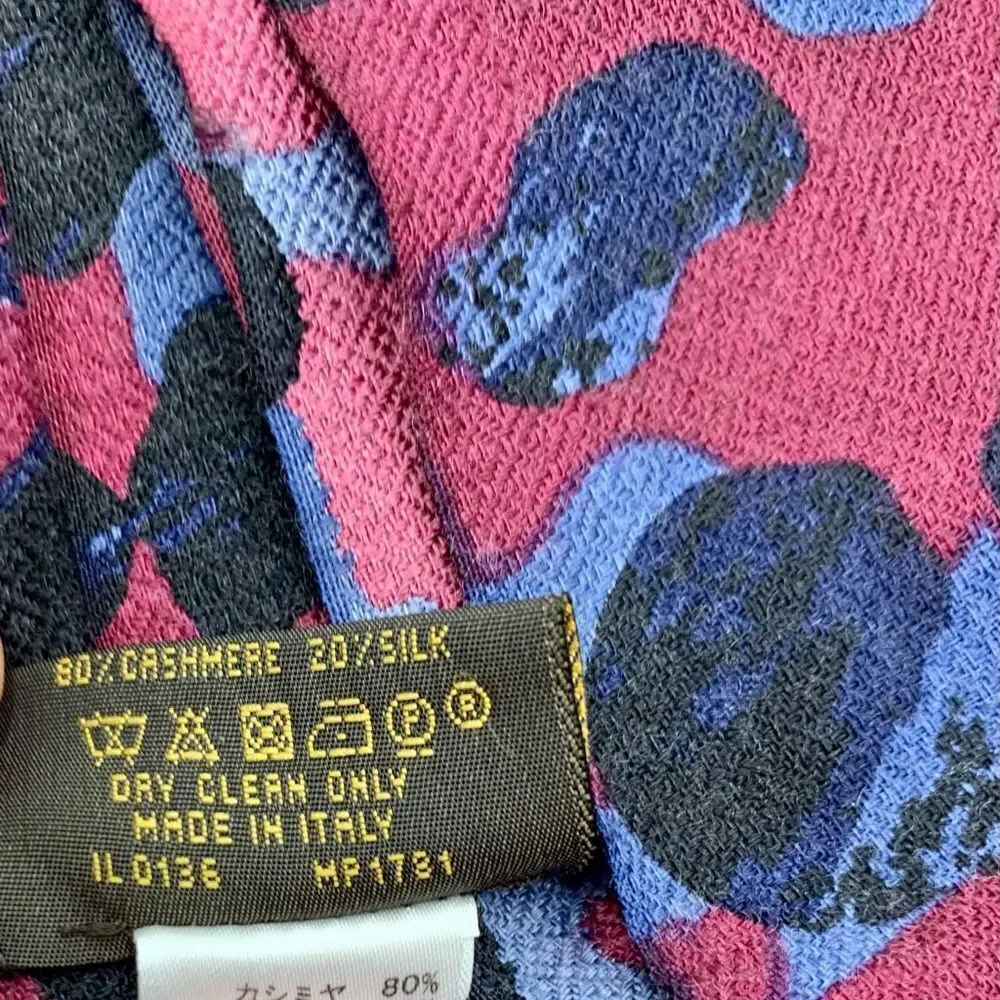 Louis Vuitton Stephan Sprouse Cashmere Silk Camouflage Scarf Stole Ltd Edition